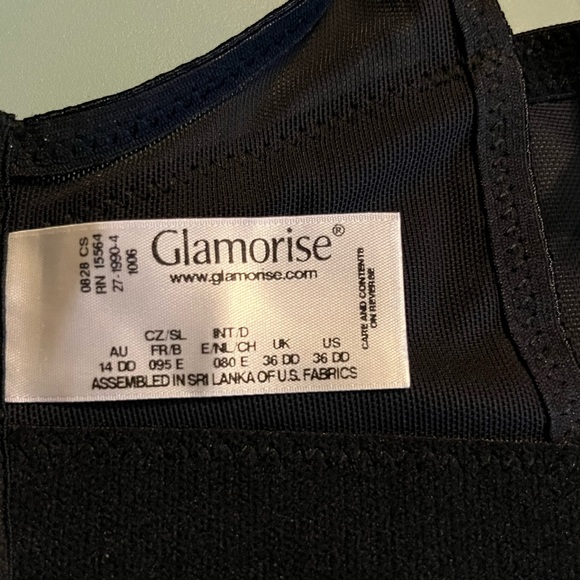 Glamorise 36DD Black Wireless Bra - Picture 2 of 4